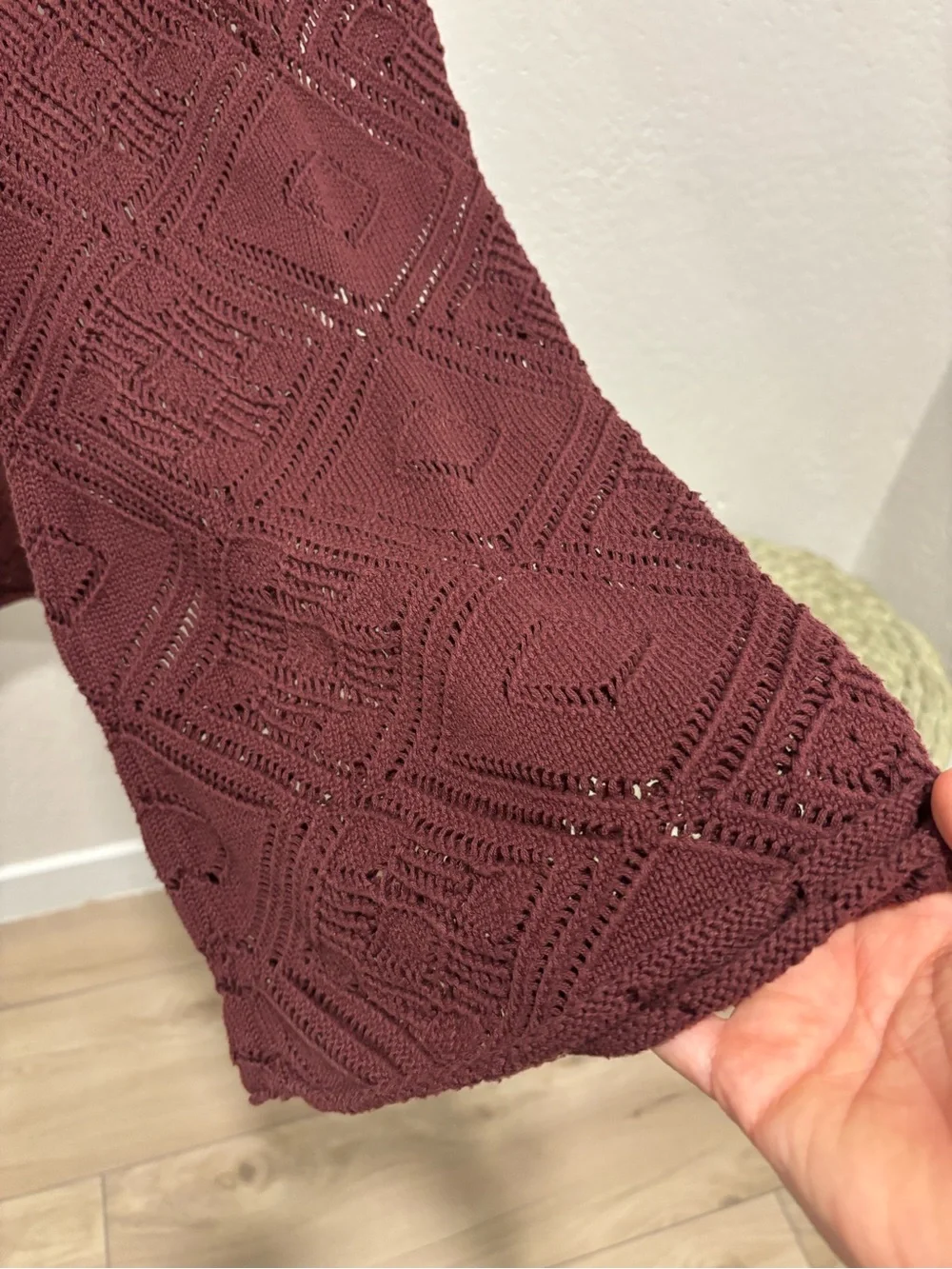 Free People Get Away Fauxchet Set Burgundy